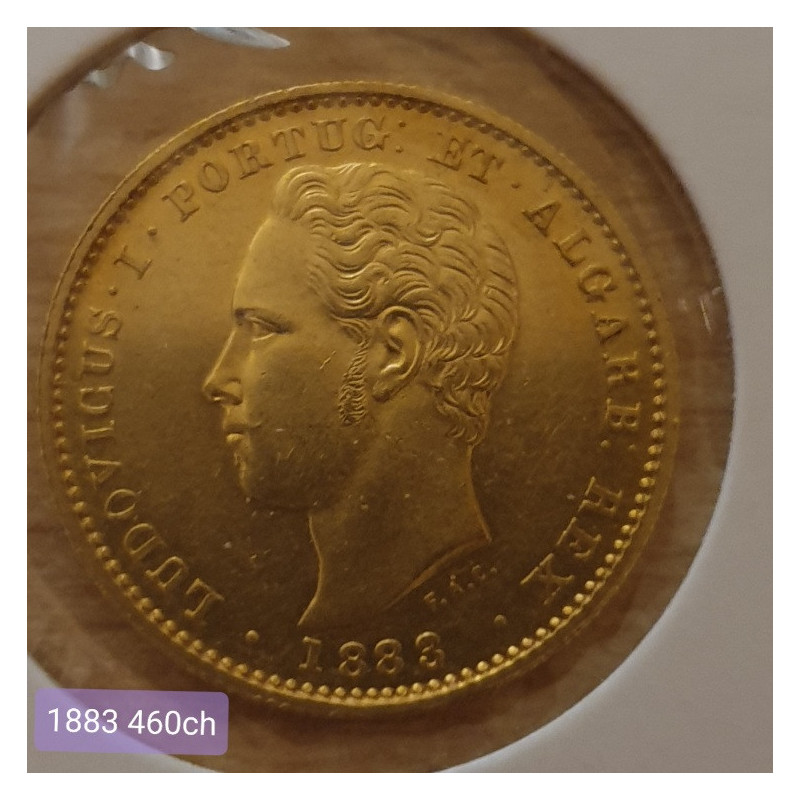 Portugal 5.000 Réis 1883 D. Luís I (Ouro)