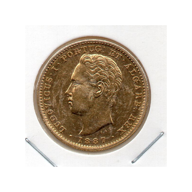 Portugal 5.000 Réis 1887 D. Luís I (Ouro)