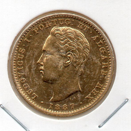 Portugal 5.000 Réis 1887 D. Luís I (Ouro)