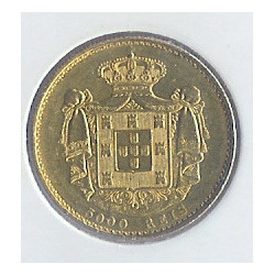 Portugal 5.000 Réis 1887 D. Luís I (Ouro)