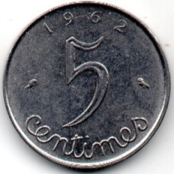 França 5 Cêntimos 1962 5° República