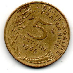 França 5 Cêntimos 1966 5° República