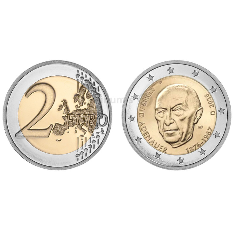 Alemanha 2 € 2026 2 Euro Konrad Adenauer Alemanha 2026 (ADFGJ)