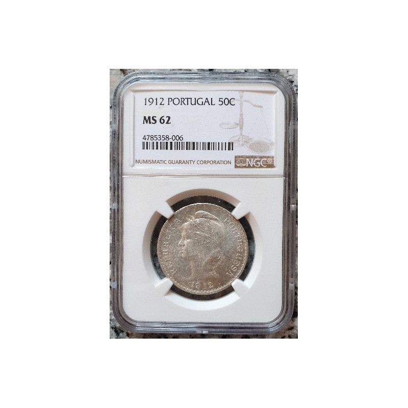 Portugal 50 Centavos 1912 Certificada