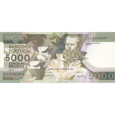 Portugal 5000$00 1987 Antero de Quental