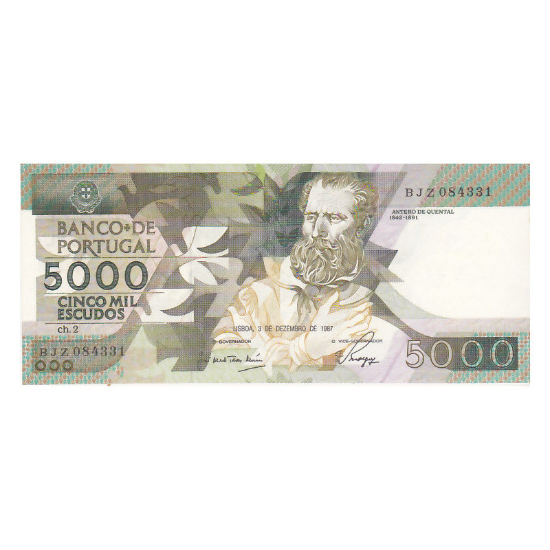 Portugal 5000$00 1987 Antero de Quental