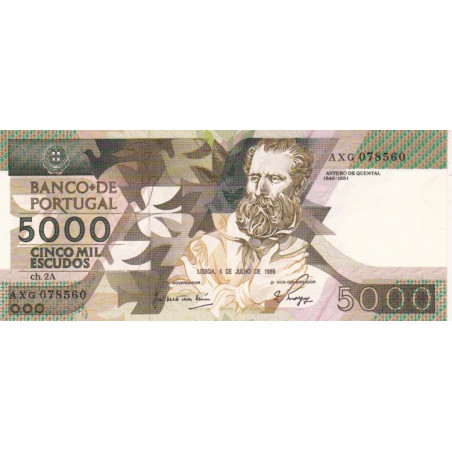 Portugal 5000$00 1989 Antero de Quental