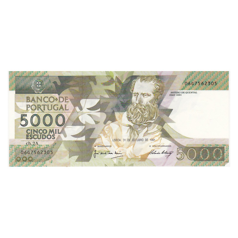 Portugal 5000$00 1991 Antero de Quental