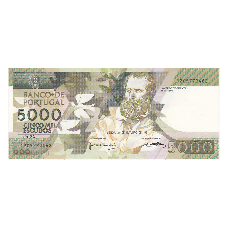 Portugal 5000$00 1991 Antero de Quental