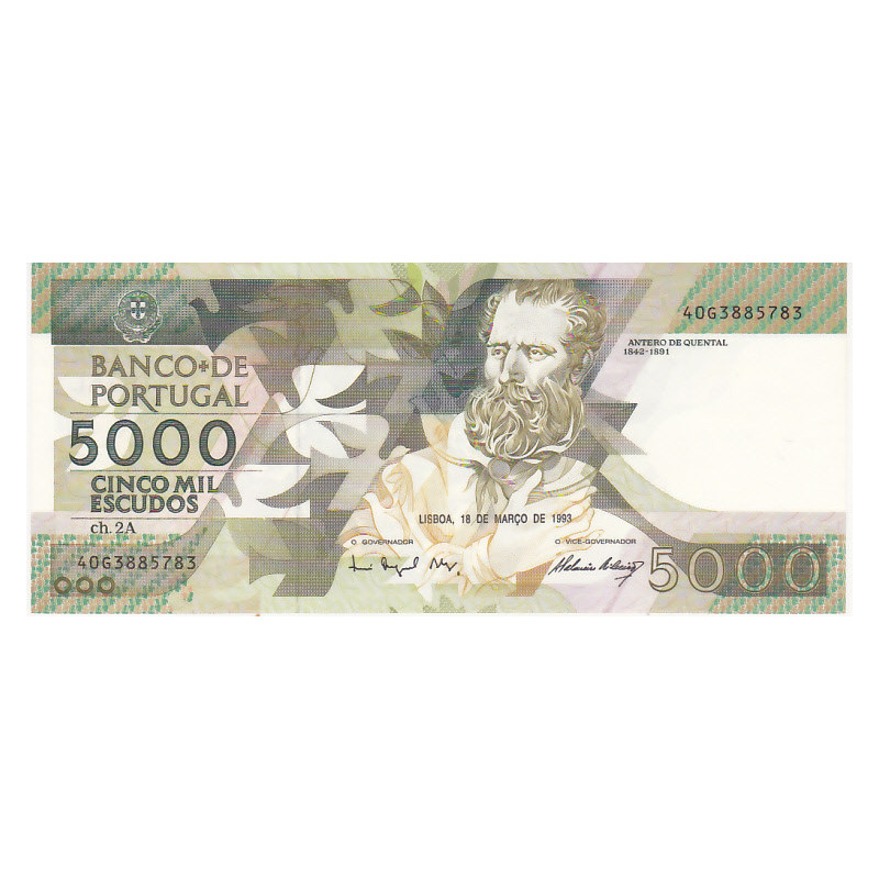 Portugal 5000$00 1993 Antero de Quental