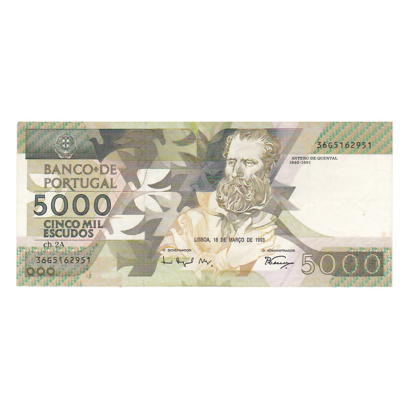 Portugal 5000$00 1993 Antero de Quental