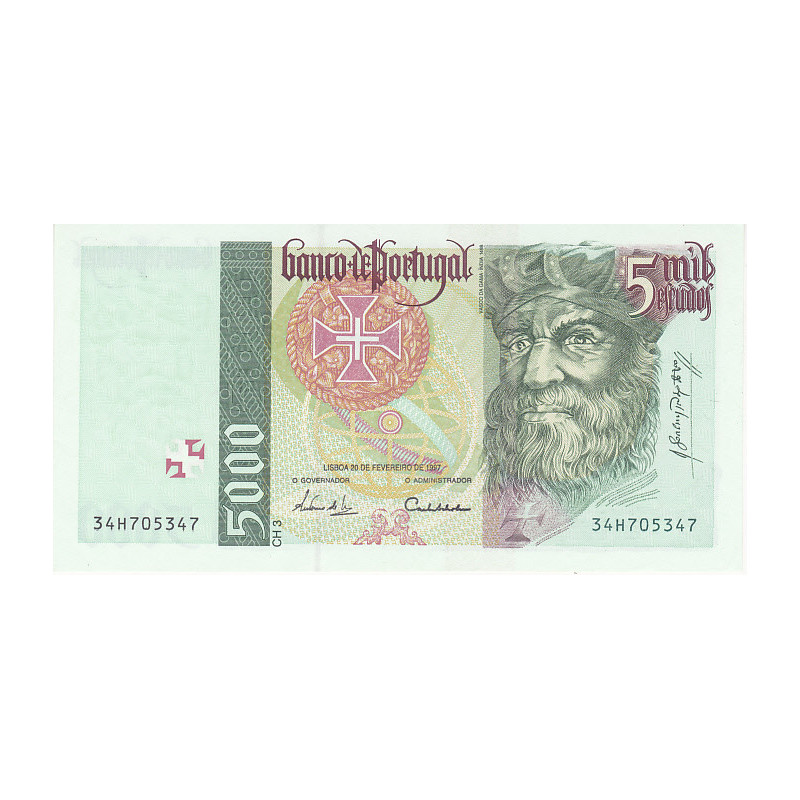 Portugal 5000$00 1997 Vasco da Gama 34H
